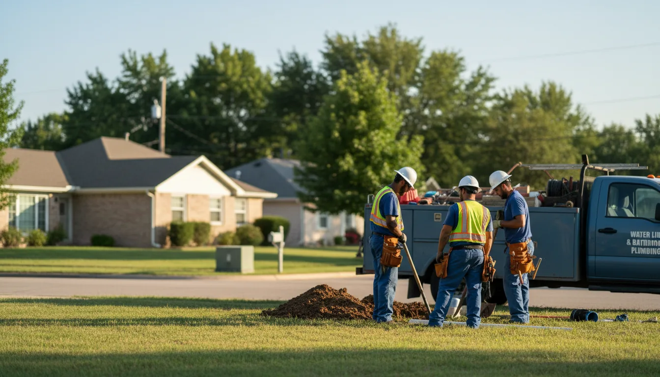 Residential water line and bathroom plumbing service in Iuka, KS